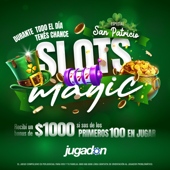 BASES Y CONDICIONES SLOTS MAGIC SAN PATRICIO A REALIZARSE EN JUGADON.COM